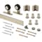 Prime-Line Heavy Duty Barn Door Track Kit, Smooth Rolling, Top Mount, Satin Nickel (1 Kit) N 7557 - alternate 1